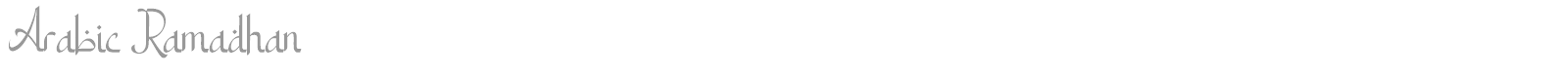 Arabic Ramadhan font preview